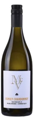Bottle of McGrail Family Chardonnay 2024 with golden hue and elegant label design