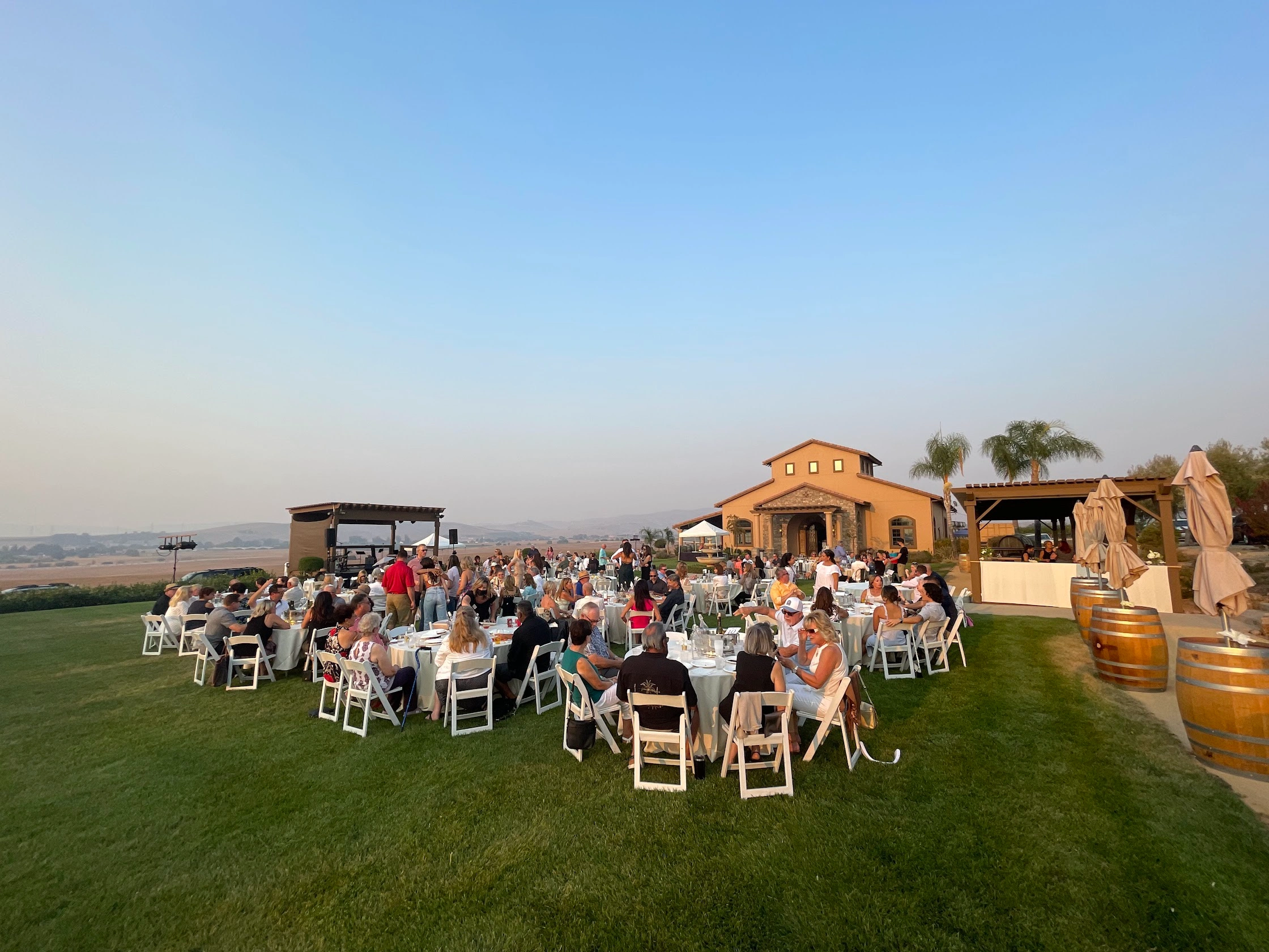 McGrail Vineyards Cattle Cabernet Country event with guests dining among Livermore Valley vineyard views.